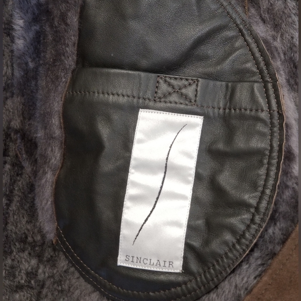 Sinclair Men's Shearling Jacket Made In Italy - Picture 9 of 9
